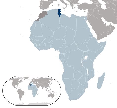 Large Location Map Of Tunisia Tunisia Africa Mapsland Maps Of