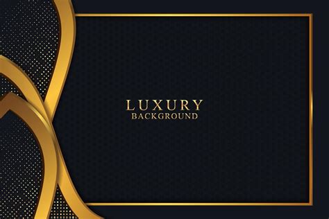 Elegant Black Luxury Background Concept With Dark Gold And Glitter