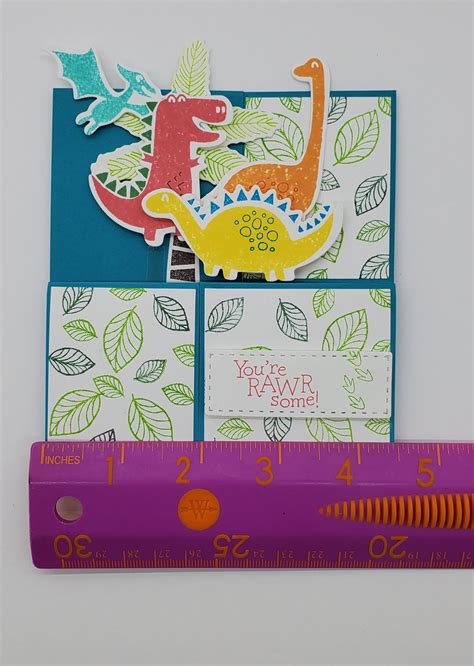Dinosaur Pop Up Box Card Happy Birthday Card Childrens Etsy