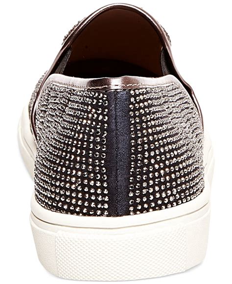 🔈sound on🔈 steve madden drops the deets behind the wolf of wall street. Steve madden Exsess Rhinestone Slip-on Sneakers in Black ...