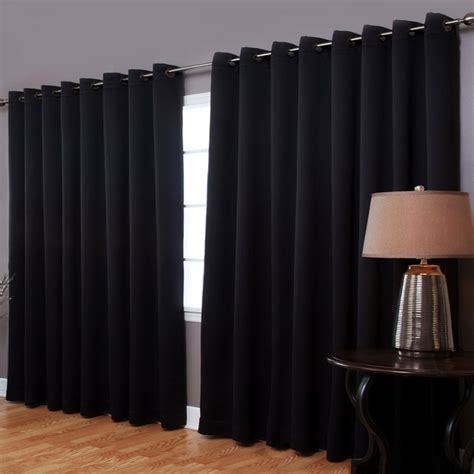 Black Blackout Curtains Grommet Home Design Ideas