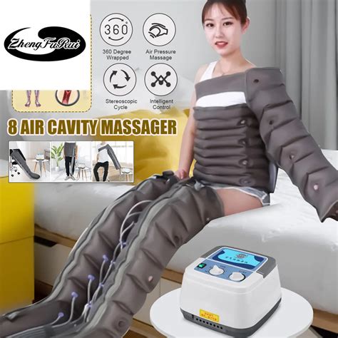 8 Modes Air Chambers Leg Compression Massager Vibroleg Therapy Arm Waist Pneumatic Wrap Relax