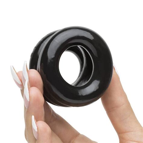 Super Stretchy Silicone Cock Ring Scrotum Testicle Ball Prolong Delay