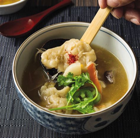 Morimotos Japanese Style Chicken And Dumpling Soup Andrew Zimmern