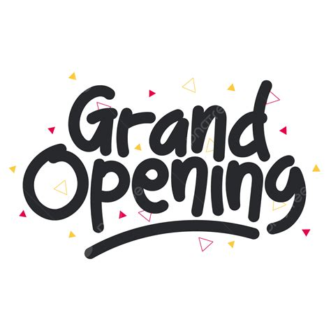 Grand Opening Text Handwriting Vector Grand Opening Grand Opening