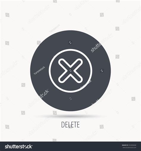 Delete Icon Decline Or Remove Sign Cancel Royalty Free Stock Vector