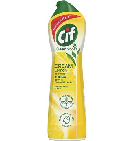 Cif Lemon Cream Cleaner 500ml Approved Food