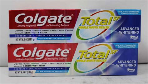 Colgate Total Sf Advanced Whitening Xl Size Toothpaste 10 Pack Of 64