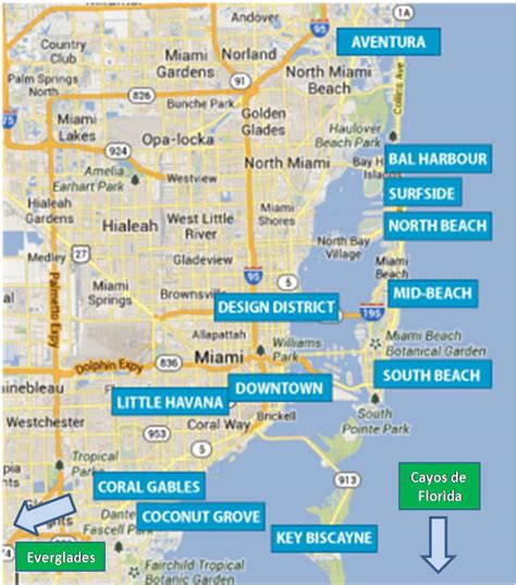 Mapa De Cidades Miami