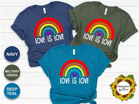 Rainbow Love Is Love Shirt Lgbt Shirt Gay Pride Shirt Etsy