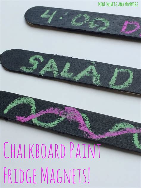 Take your time with this, it's worth it. Mini Monets and Mommies: Chalkboard Paint Fridge Magnet ...