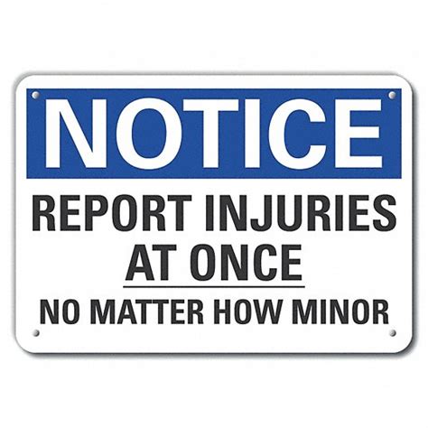 Lyle Reflective Accident Reporting Notice Sign Sign Format Ansiosha