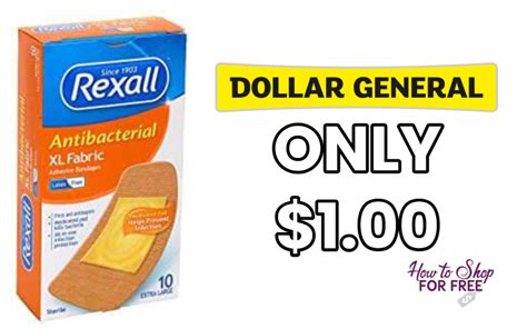 Rexall Bandages Only 1 At Dollar General How To Shop For Free With