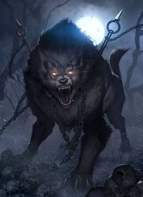Chained Quadruped Werewolf Werewolf Art Fantasy Wolf Fantasy Creatures