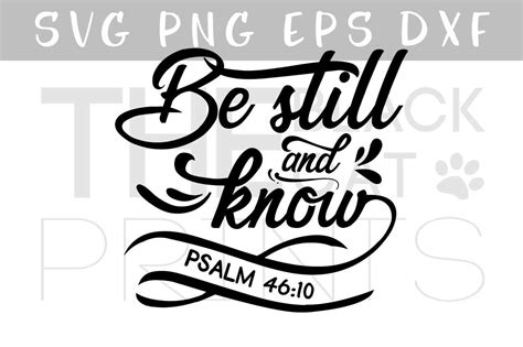 Clip Art And Image Files Papercraft  Png Psalm 4610 Be Still And Know