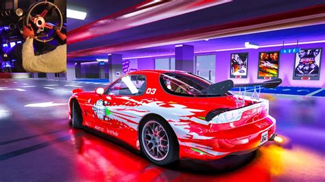 Mazda RX 7 Mall Parking Drifting Fast Furious Assetto Corsa