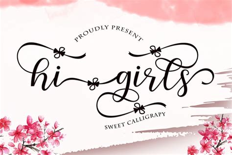 Hi Girls Script 537153 Calligraphy Font Bundles