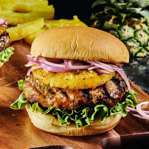 Hawaiian Burger With Grilled Pineapple Grill Mates