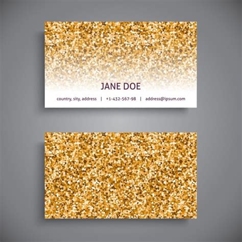 Free Vector Business Card Glitter Style