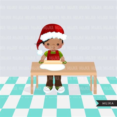 Download 441 christmas cookies free vectors. Christmas Baking Clipart, Cute baker boy characters, kitchen baking party, rollling pin, pastry ...