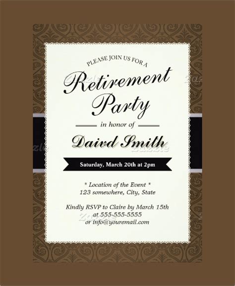 Free Printable Retirement Party Invitation Template For Word