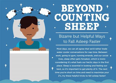 Beyond Counting Sheep Bizarre Ways To Fall Asleep Faster Infographic