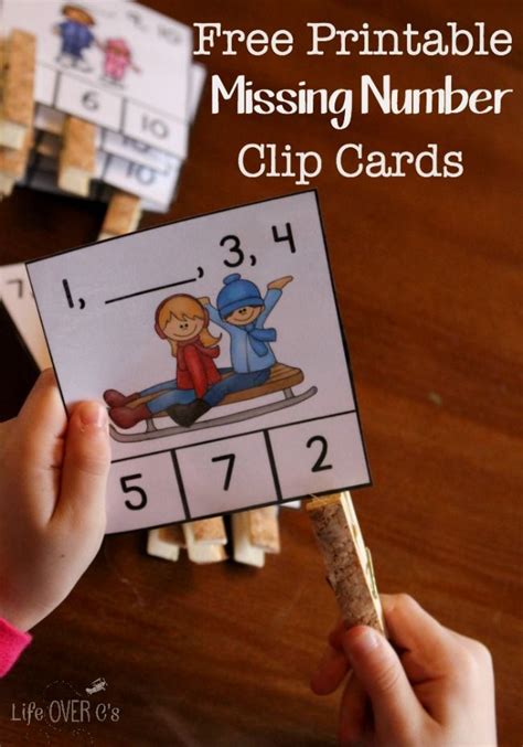 Download These Free Winter Missing Number Clip Cards For Kindergarten