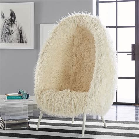 A better solution is to select. Furlicious Faux-Fur Ivory Cave Chair | Cave chair, Furry ...