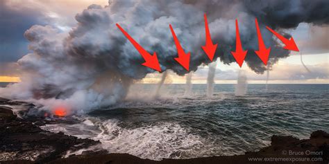 Hot Lava Can Form Tornadoes Of Steam When It Boils Ocean Water