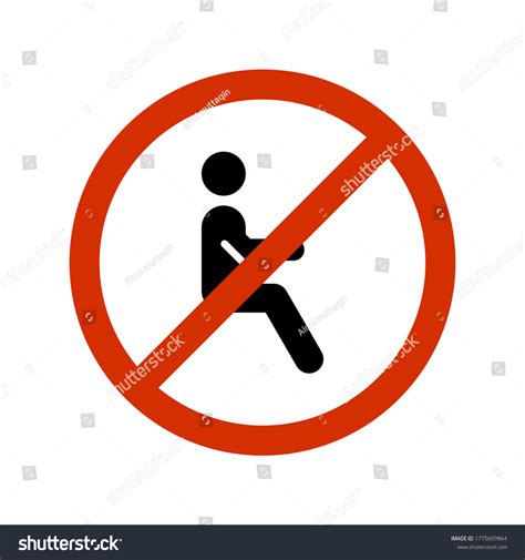 No Sitting Do Not Sit On Stock Vector Royalty Free 1775609864 Shutterstock
