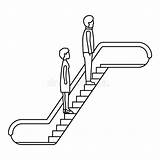 Escalator Scala Contorno Persone sketch template