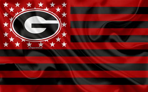 Download Wallpapers Georgia Bulldogs American Football Team Creative