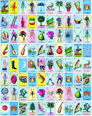 Estos juegos tradicionales mexicanos son ideales para divertirse en familia durante esta cuarentena. Loteria small fabric - jellymania - Spoonflower