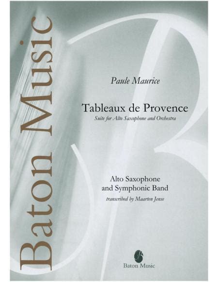 Tableaux de provence (paul maurice).pdf. Tableaux De Provence By Paule Maurice - Full Score And Set ...