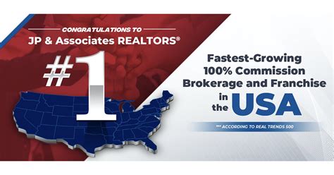 Jp And Associates Realtors® Now America S Fastest Growing 100 Commission Brokerage And Franchise