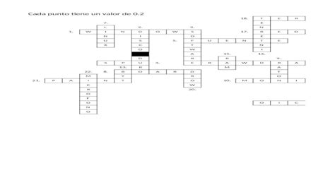 Crucigrama Partes Del Computador Xlsx Document