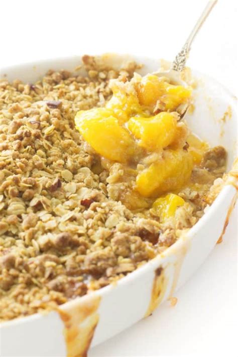 Easy Peach Crisp With Oatmeal Crumble Savor The Best