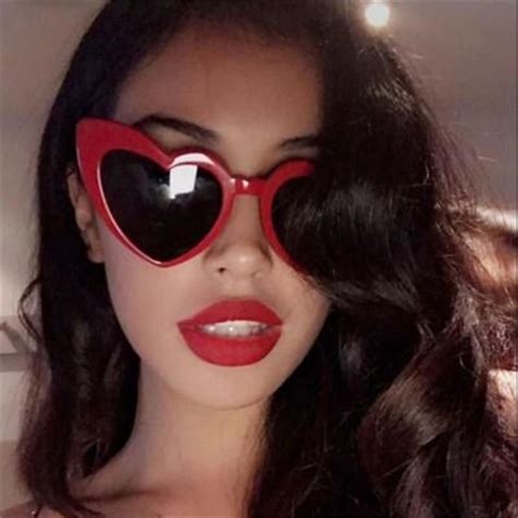 Cheap Designer Cat Eye Sunglasses Retro Love Heart Shaped Glasses Women Shopping Sunglass Joom