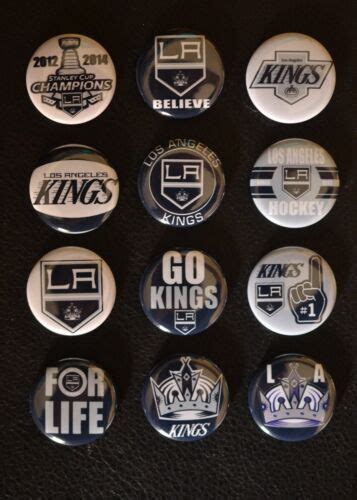 Los Angeles Kings Hockey 1 Pinback Buttons Ebay