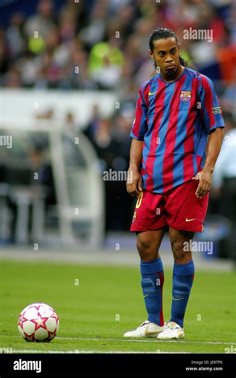 Ronaldinho Fc Barcelona Stade De France Paris France 17 May 2006 Stock