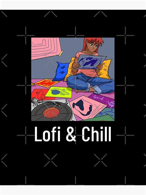 Lofi And Chill Retro Cute Anime Girl With Vinyl Record Photographic