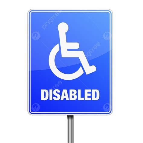 Detailed Illustration Of A Disabled Parking Road Sign Photo Background