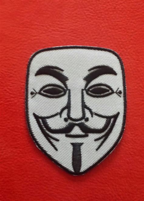 Guy Fawkes Mask Patch V For Vendetta Occupy Embroidered Iron On