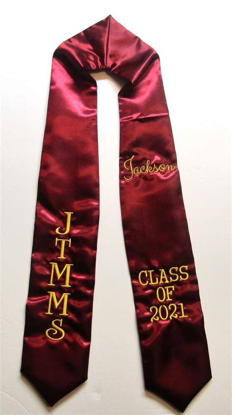 Graduation Stoles Embroidered Graduation Stoles Personalized Graduation Stoles Graduation T