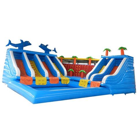 Used Commercial Water Park Games Inflatable Slide Inflatable Water