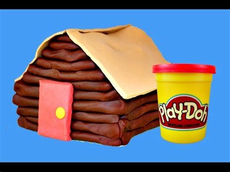 Play Doh Log Cabin House Play Dough Diy Tutorial Disneycartoys How To