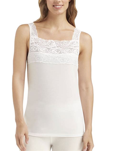 Cuddl Duds Softech Square Neck Wide Lace Camisole Cd8312042 Ebay
