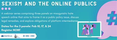 Sexism And The Online Publics A Webinar Series It For Change