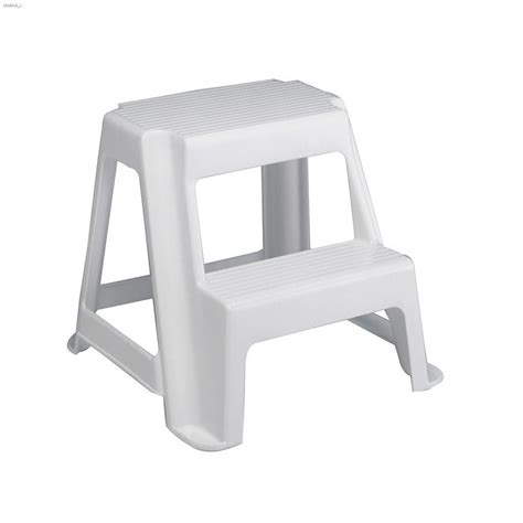 Rubbermaid Plastic Products White 2 Step Stool Step Stools