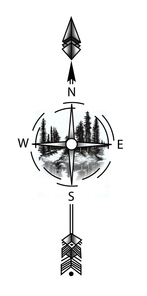 Arrow Compass Tattoo Compass Tattoo Design Compass Drawing Compass